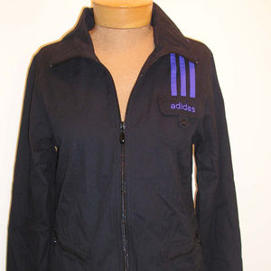 NWT Adidas Womens Sporty Jacket Black Purple Sz S